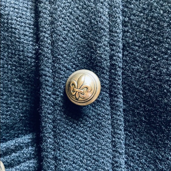 Jcrew 3/4 Sleeve Black Jacket w/ gold buttons - Picture 7 of 8